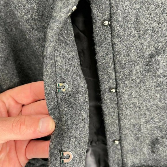 Ritsuko Shirahama Balloon Sleeve Wool Blend Lined Jacket Women's 1 Small Gray - Picture 4 of 9